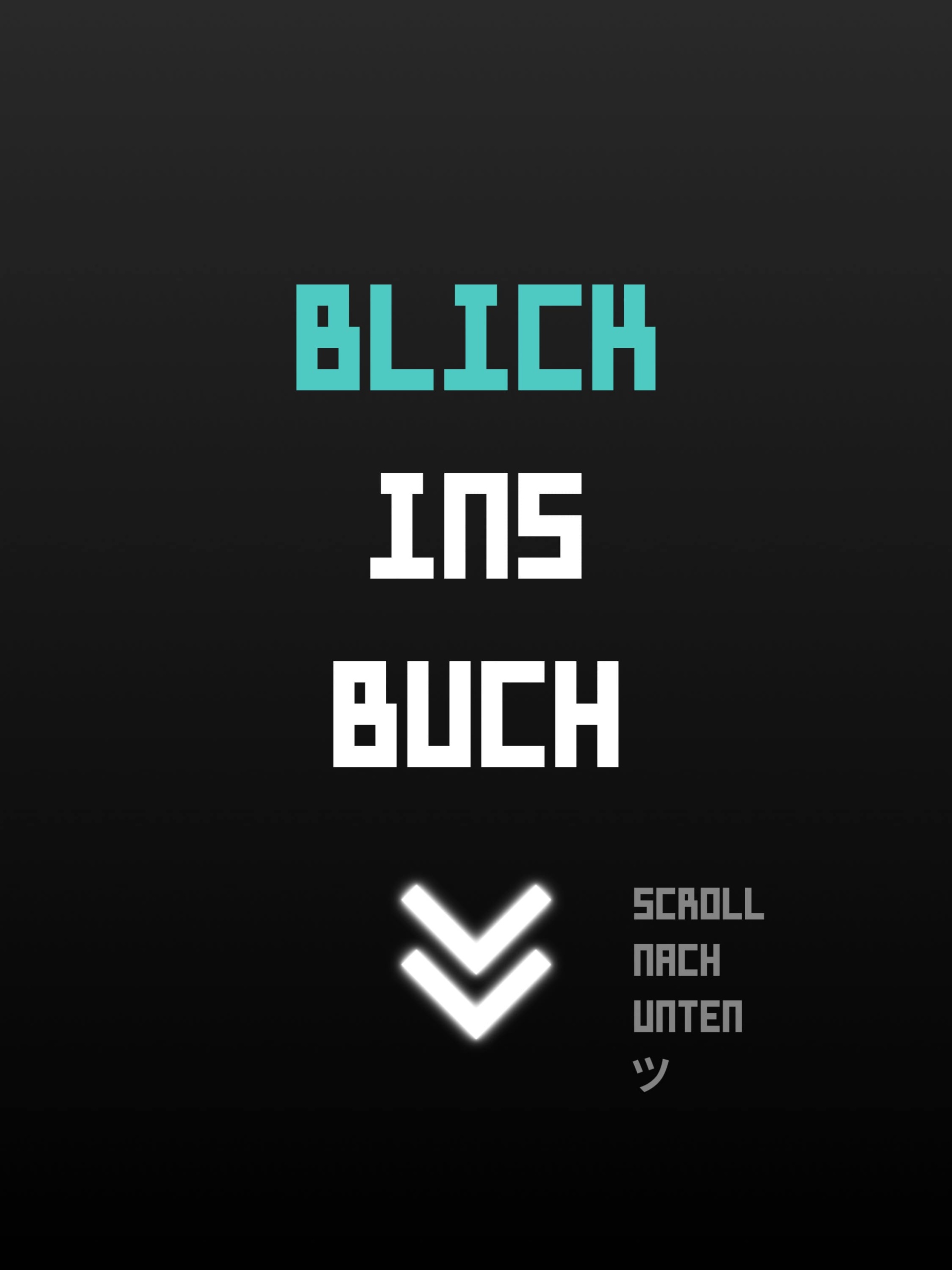 Grafik mit der Aufschrift "Blick ins Buch" und "Scroll nach unten"